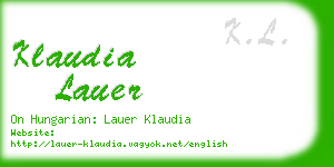 klaudia lauer business card